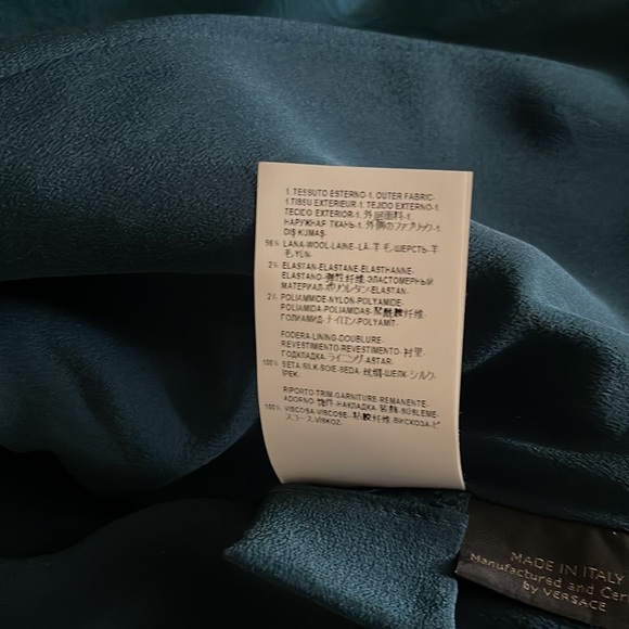 Versace double-buttoned mid-thigh length wool coat size 4 - Picture 15 of 16